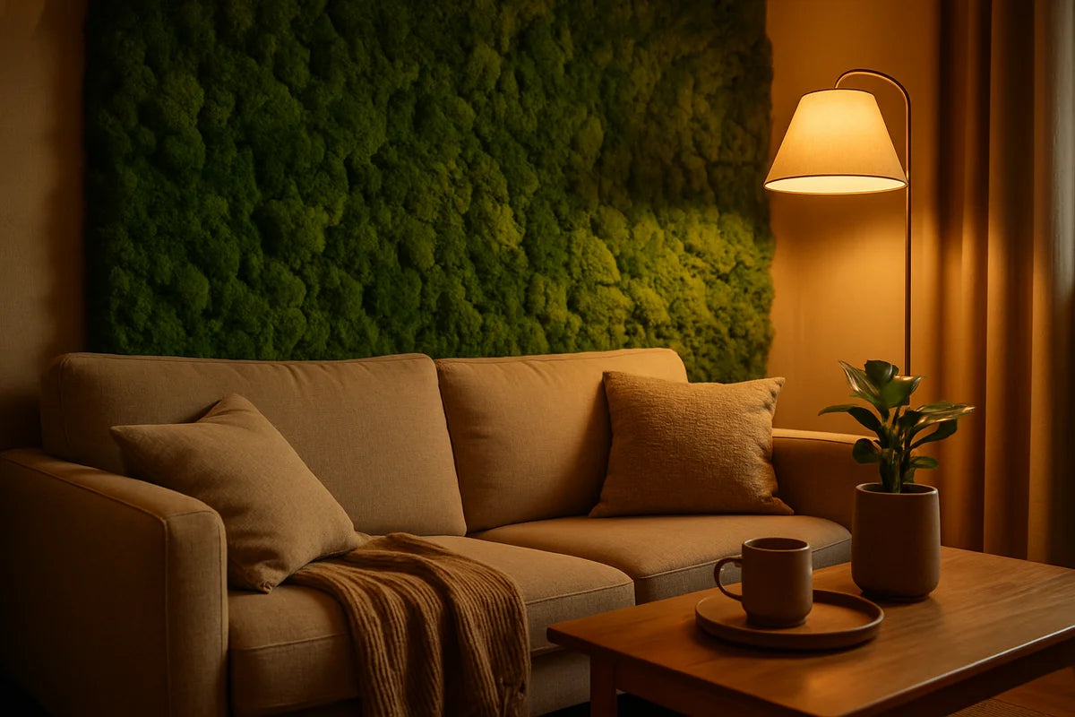 Moss Walls for Quieter Rooms and Cleaner Air: What They Really Do - professional photograph