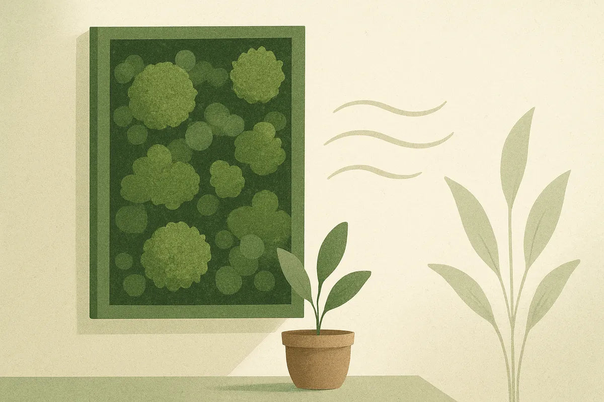 Low Maintenance Moss Wall for Air Purification: Bring Nature Indoors Sustainably - illustration
