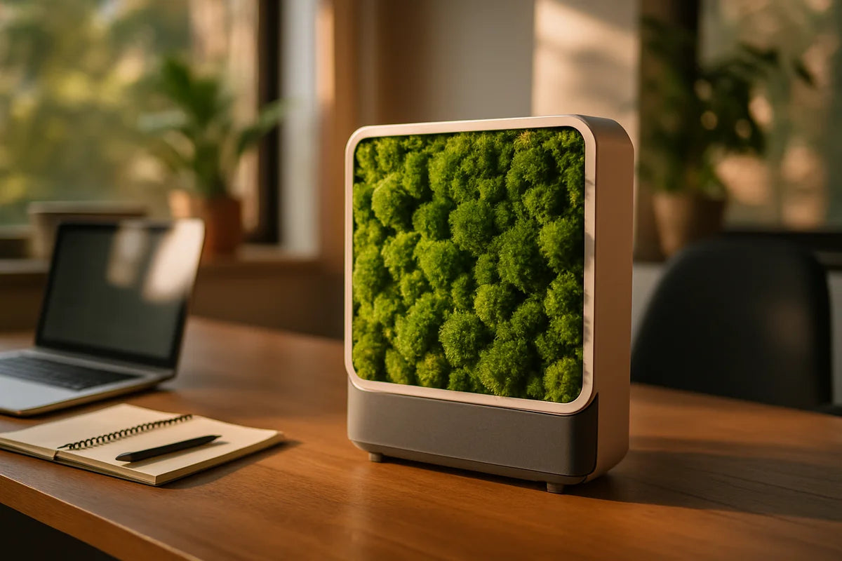 Can a Low Maintenance Moss Wall Air Purifier Really Clean Office Air? - professional photograph