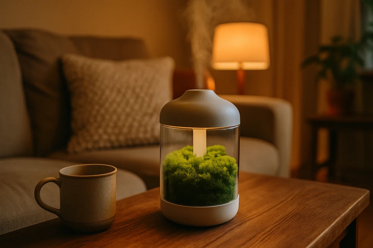 Mosslab Moss Living Moss Terrarium Humidifier: What It Is, How It Works, and How to Use It Well - professional photograph