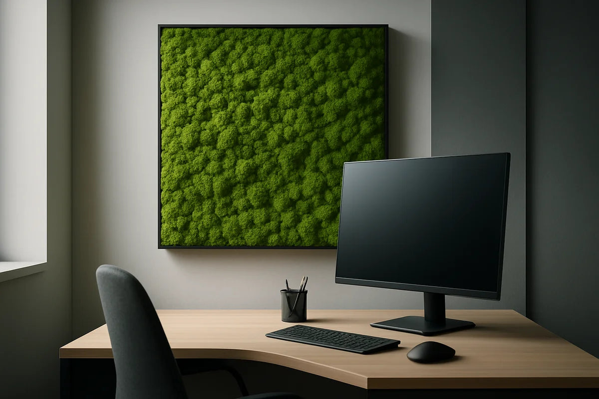 Office Moss Walls: Quieter Rooms, Cleaner Air, and a Better Place to Work - professional photograph