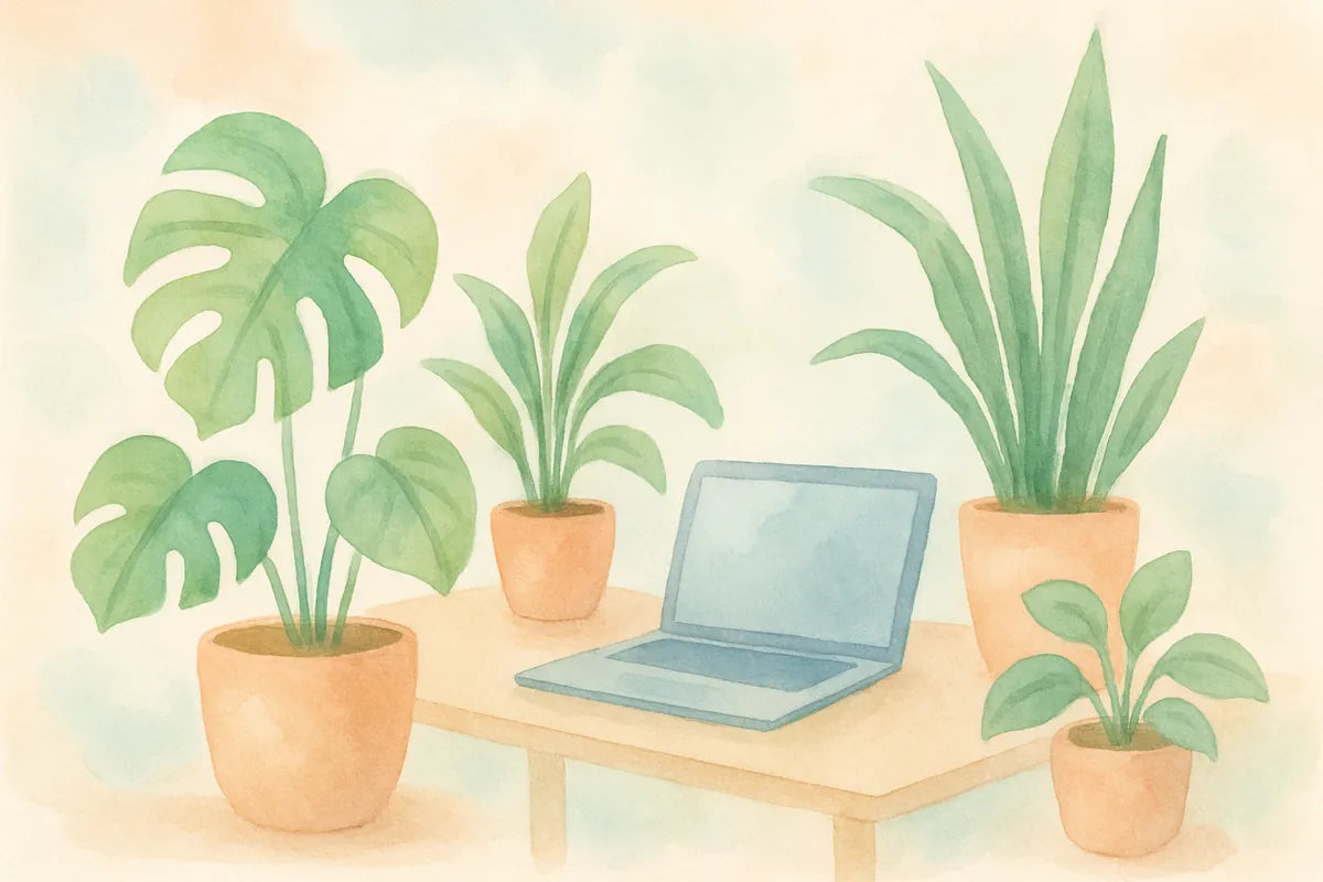 Best Plants for Home Office Air Quality: Natural Ways to Purify the Air - illustration