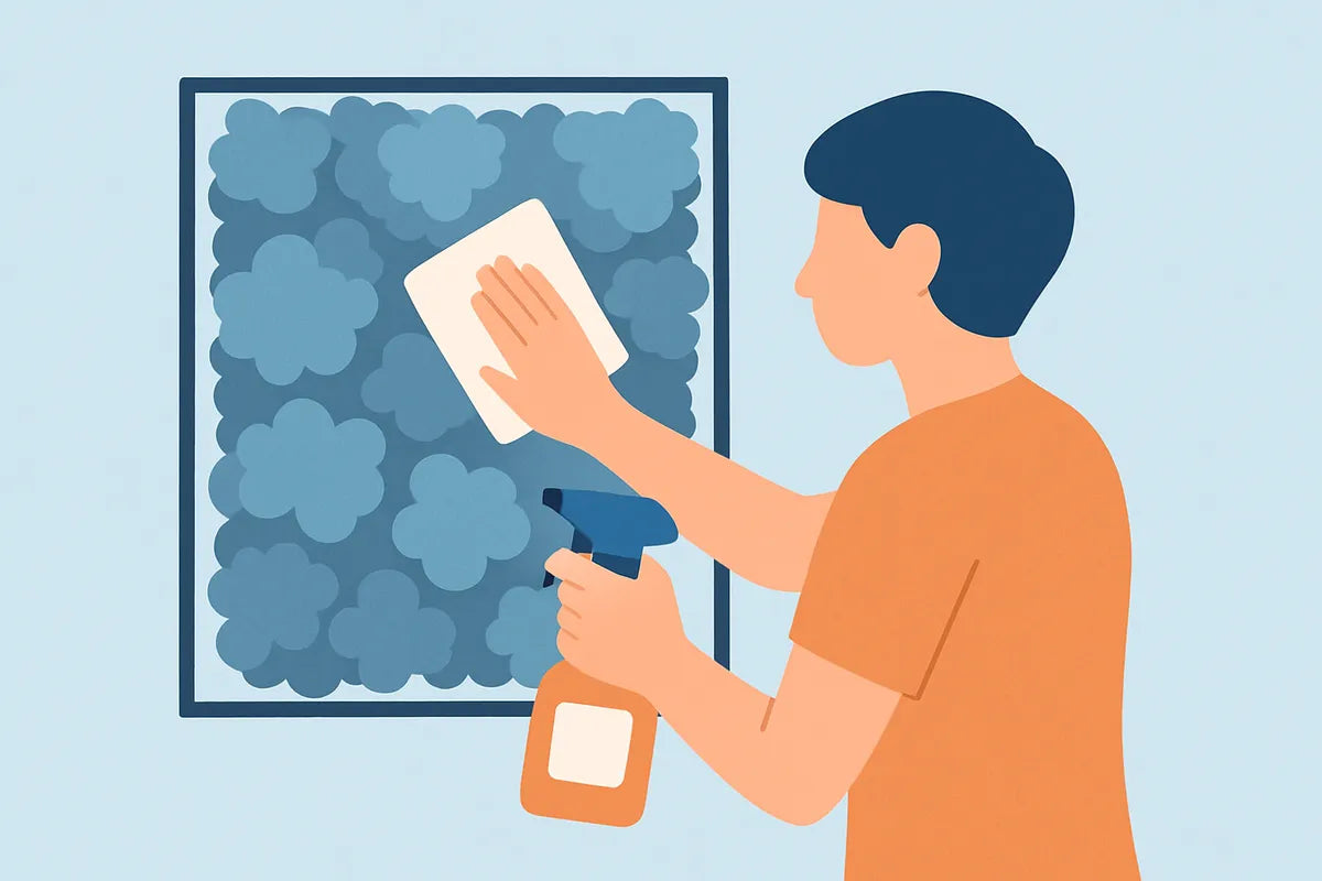 How to Clean Preserved Moss Walls Safely - illustration