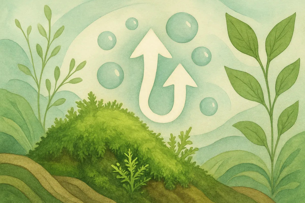 Moss Oxygen Production: Small Plants with a Big Role in Clean Air - illustration