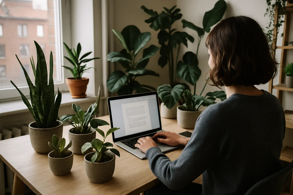 Best indoor plants for improving productivity at home or work - professional photograph