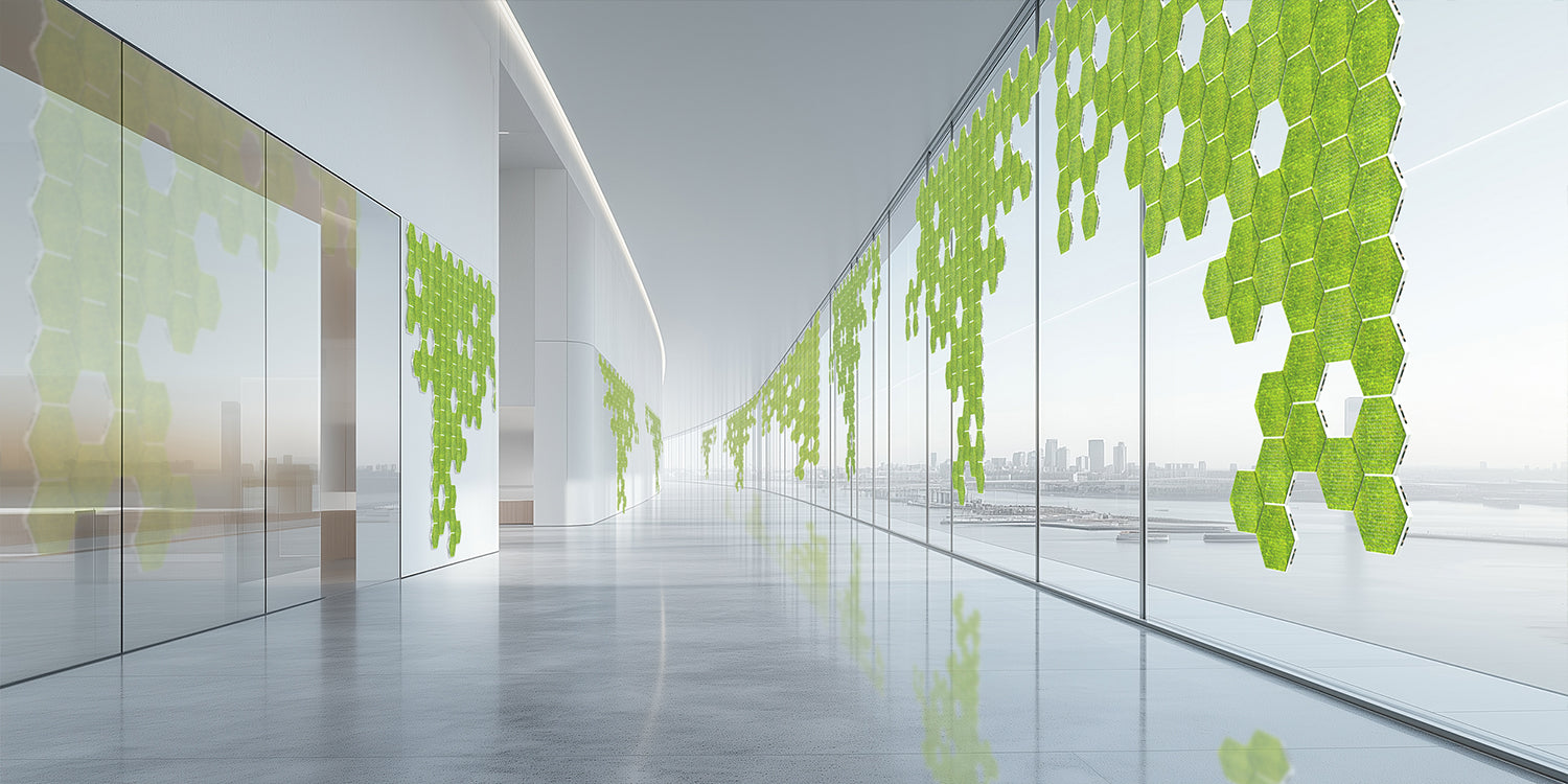 Wall-Mounted Moss Tile Application