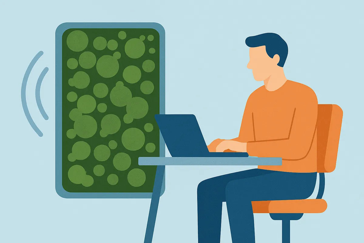 Moss Wall Acoustic Benefits for Offices - illustration