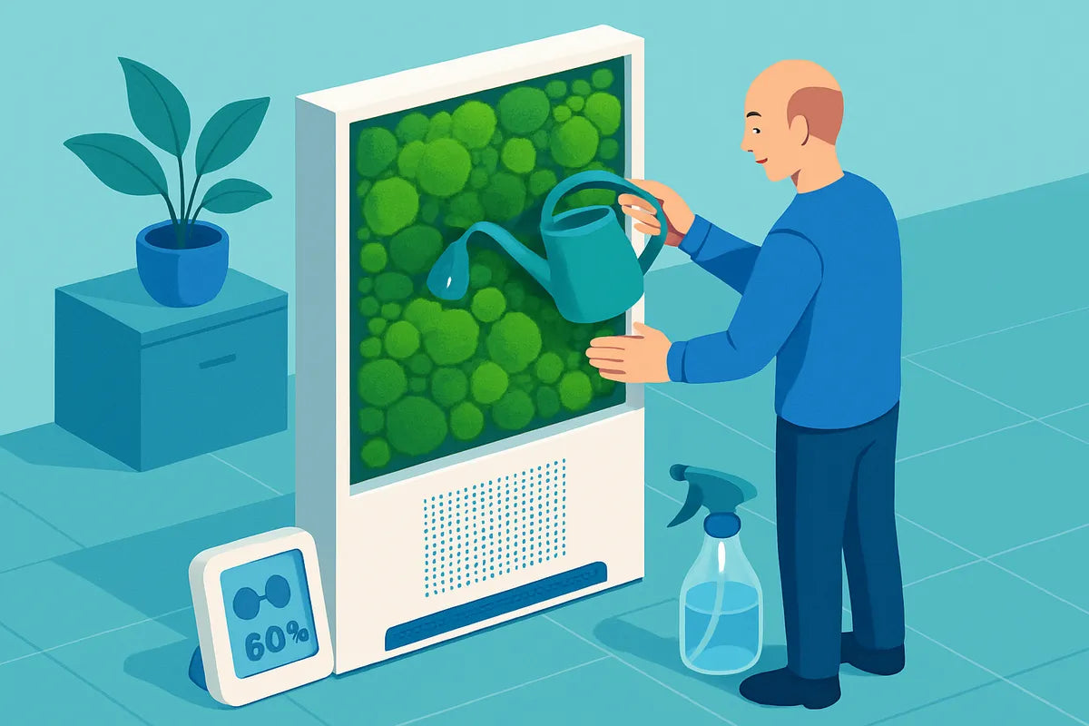 Live Moss Wall Air Purifier Care and Watering: A Complete Guide - illustration
