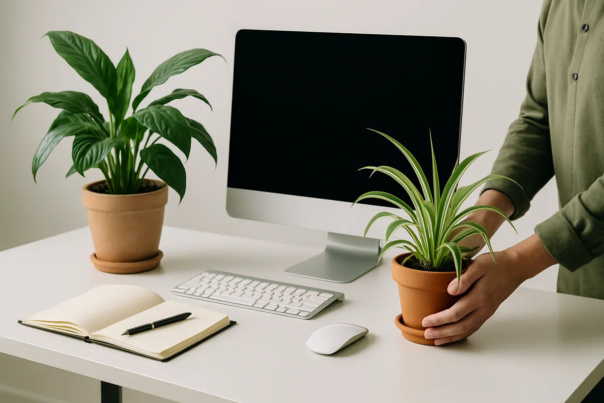 Breathe Easier While You Work by Setting Up a Green Home Office - professional photograph
