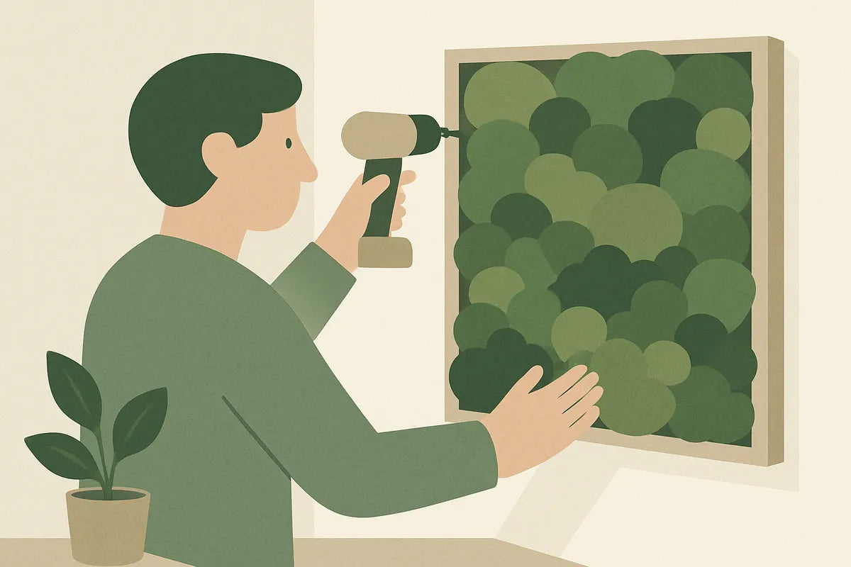 How to Install an Indoor Moss Wall for Air Purification - illustration