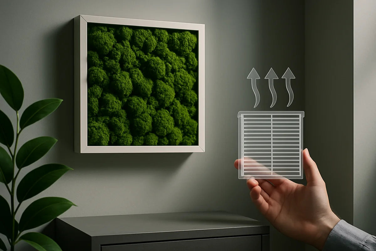 Can Preserved Moss Walls Filter Indoor Air Toxins or Are They Just Decor? - professional photograph