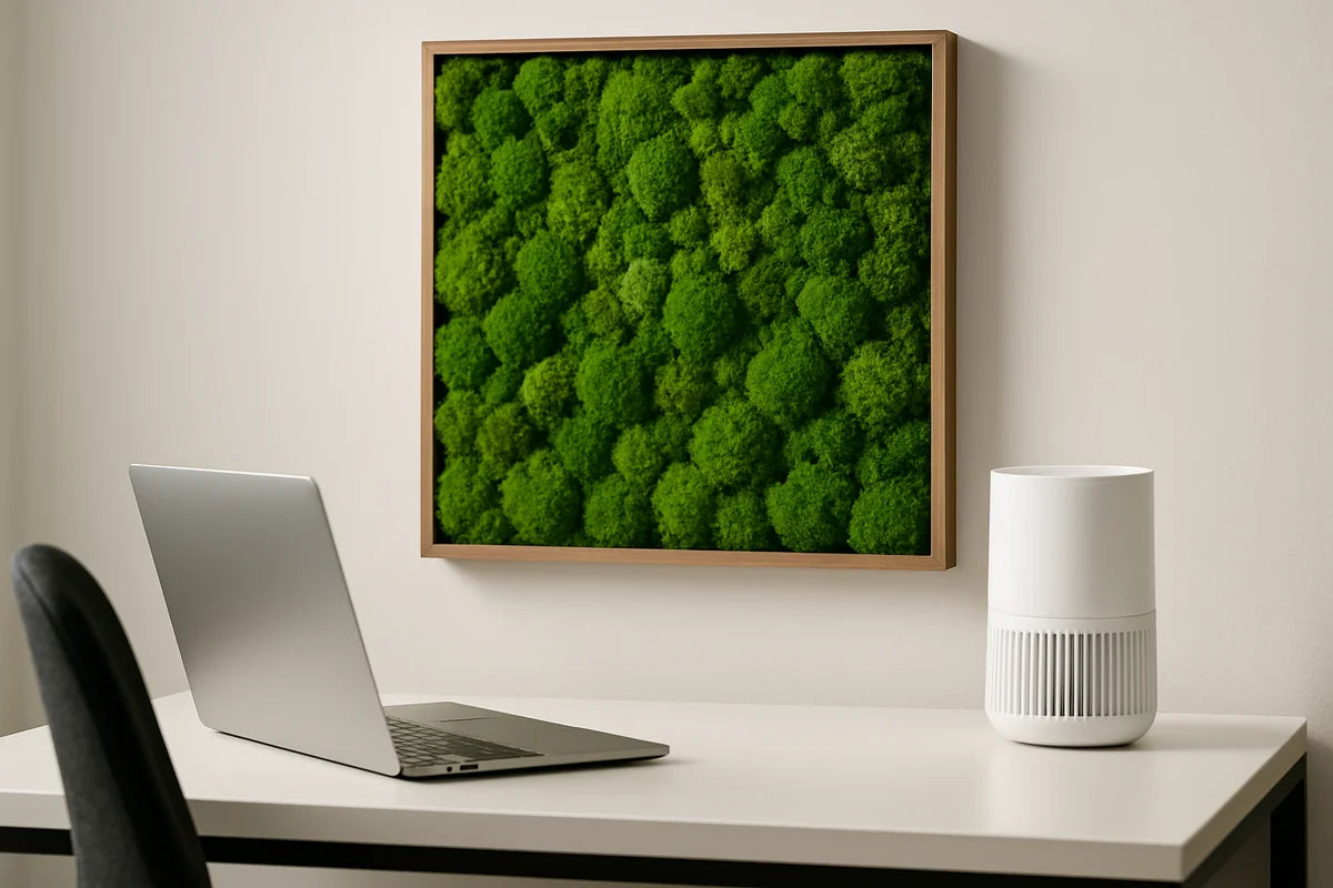 Biophilic Office Design: Do Moss Walls Improve Air Quality? - professional photograph