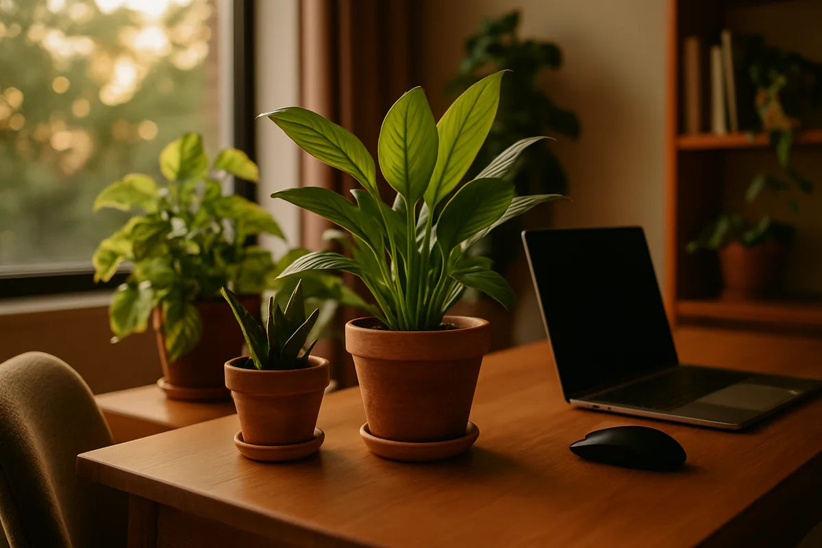 Breathe Better at Your Desk with Natural Air Purifiers for Your Home Office - professional photograph